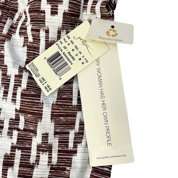 New Women’s Profile by Gottex Women's Deep Plunge One Piece Size 10 - Picture 3 of 7